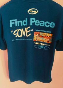 Blue Graphic Print T-shirt