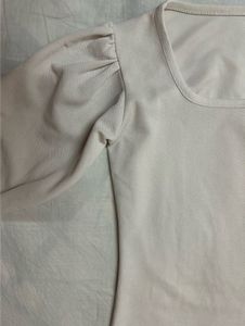 Puff Sleeve White Top 🤍