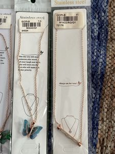 Rose Gold Stainless Steel Necklace Set