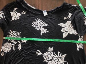 Old Navy Imported Black Printed Dress(Women’s)