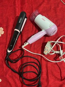 Straightner And Dryer Combo