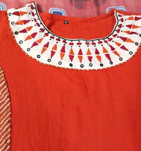 Combo Embroidered Cotton Kurti