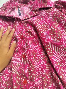 Vintage Pink Patterned Blouse