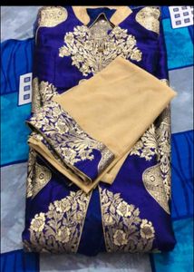 Elegant Blue &amp; Gold Kurta Set