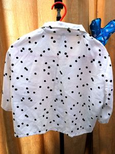 Brand New Polka Dots Crop Shirt
