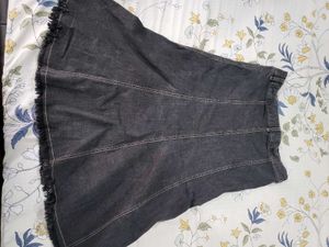 Denim A-Line Skirt