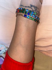 2 In 1 Multicolour American Diamond Necklace