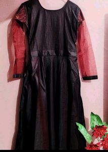 Elegant Maroon Embroidered Gown