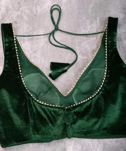 Sabyasachi velvet blouse padded