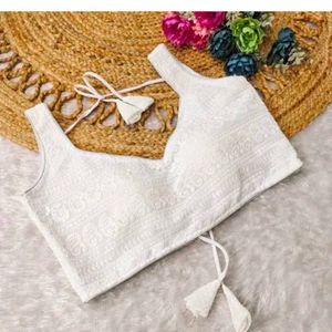 White Embroidered Blouse