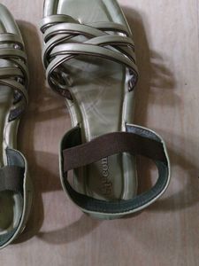 Sage Green Strappy Sandals - Size 6