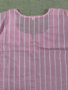 Pink Embroidered Kurta