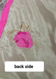 beutiful pink and golden jacket gown for women