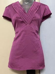 Banana Republic Branded Purple V-Neck Top