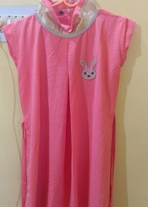 Cute Pink Dress with Bunny