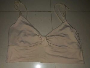Comfy White Sports Bra Non Padded