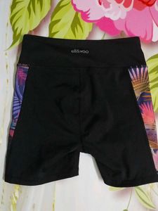 (1109)Tropical Print Athletic Shorts