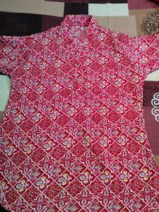 Red Patterned Top