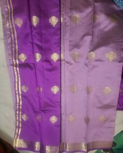 Elegant Lavender Silk Saree