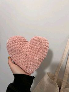 Crochet Heart Pillow