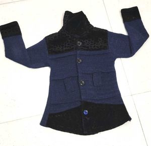 Stylish Kids Blue &amp; Black Coat