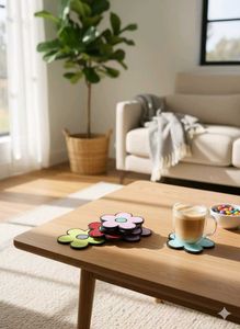 Handcrafted Flower Coasters