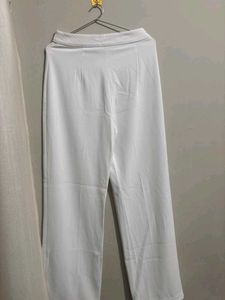 Elegant White Wide-Leg Trousers