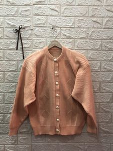 Peach Button-Down Cardigan