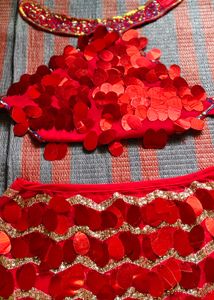 Red Sequin co-ord Set