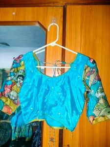 Blue Readymade Saree Blouse