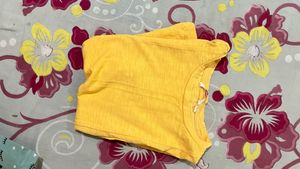 Yellow Peplum Top
