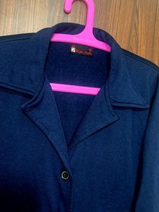 Navy Tailored Longline winter Jacket