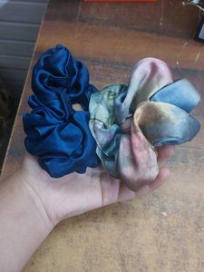 Stylish  satin Hair Scrunchies (Set of 2)