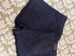 High Waist Ripped Destroyed Denim Shorts