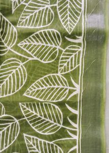 New Green Linen Saree