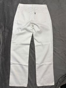 White Straight Leg Jeans