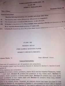 Cbse Sample Paper And Pyqs