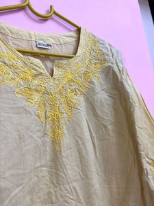 Embroidered Crop Kurta