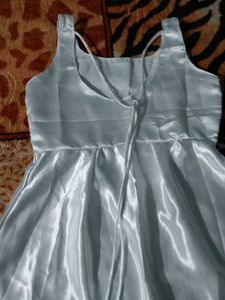White Anarkali Kurta 2 mtr flare