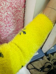 Woolen Yellow Top Crop