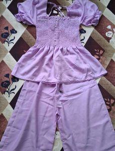 Lavender Smocked Top &amp; Pant Set