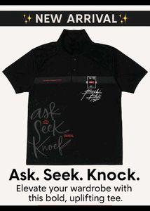 Black Graphic Print Polo Shirt
