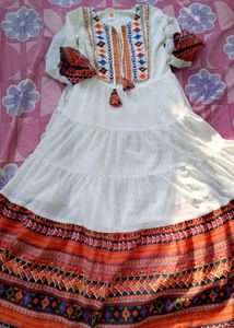 White Georgette Anarkali