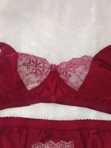 Burgundy Lace Lingerie Set