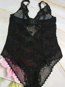 (700)Black Lace Bodysuit