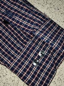 Cavana Checked Shirt Solid Collor With ORANGE STRIP T SHIRT