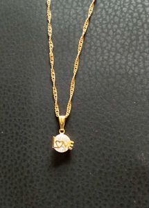 Gold 'LOVE' Pendant Necklace