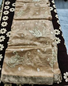 Gorgeous Embellished Chanderi Silk Fabric