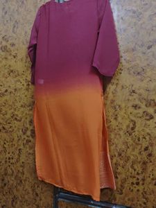 Maroon And Orange Kurta Plazo Set By Lifestyle
