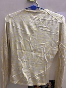Chic Light Yellow Knit Floral Cardigan